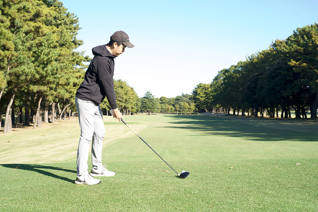 ドライバーのティーショット