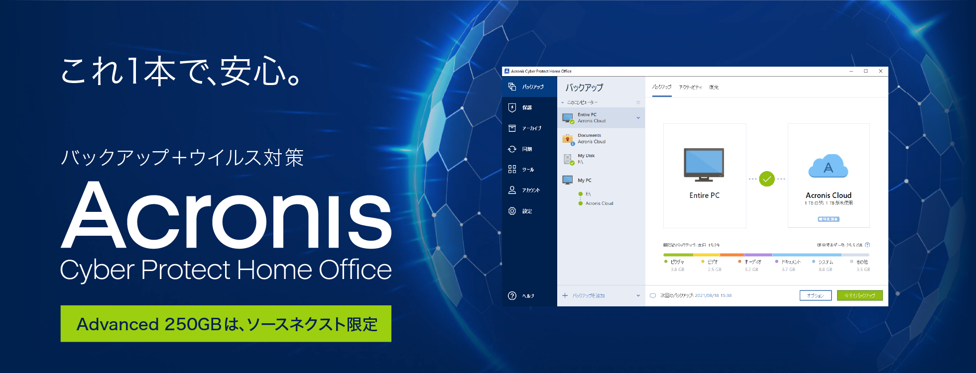 Acronis（アクロニス） - バックアップ＆ウイルス対策ソフト