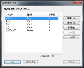 曲の構成を入力するだけの簡単作曲