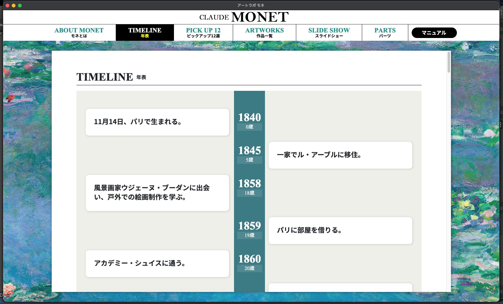 モネ年表