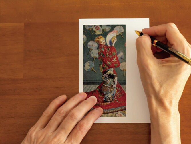 名画はがきで近況報告