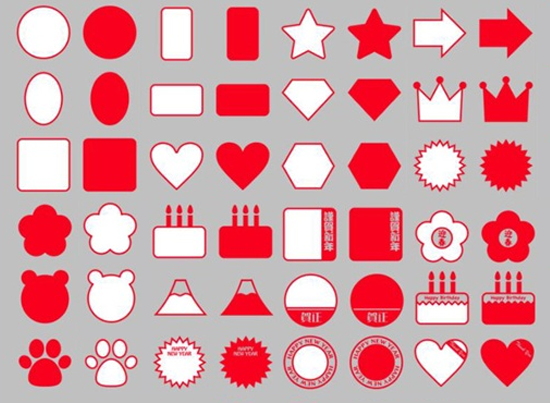 ＜枠のバリエーション＞