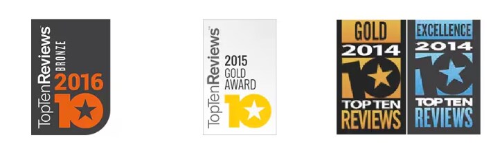 「BRONZE AWARD」と「GOLD AWARD」の受賞ロゴ画像