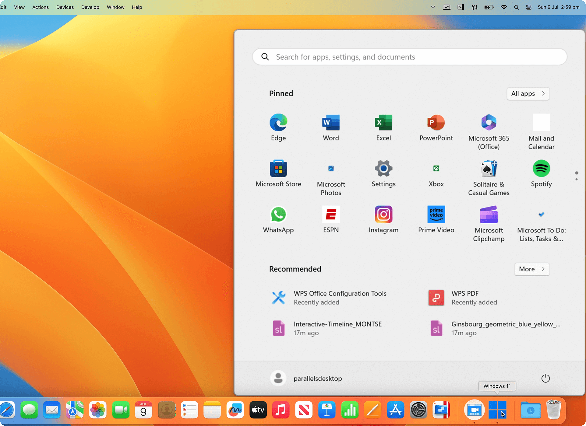 Parallel Desktop for mac