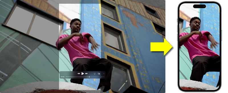 好きな範囲でクロップして部分ズームをした動画やショート動画作成