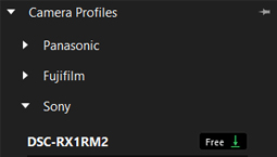 モジュラー式カメラプロファイル