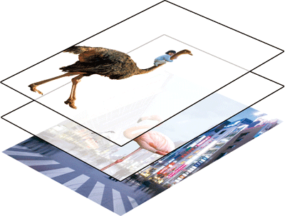 レイヤ機能で合成・編集