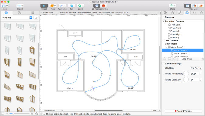 カメラと動画出力