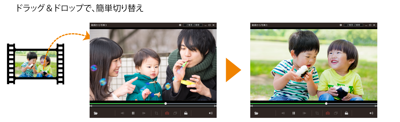 編集中でも動画の切替えが可能