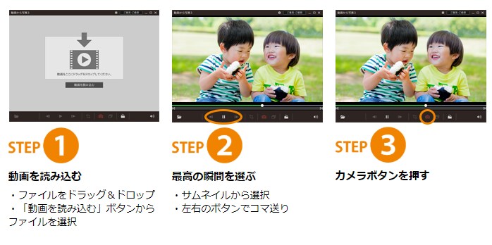 操作は簡単、3ステップ