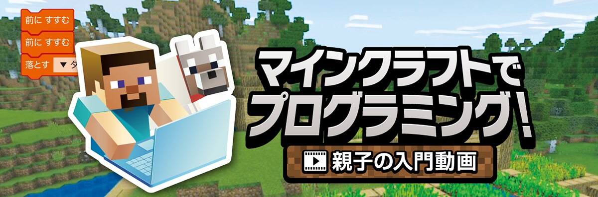 「マインクラフトでプログラミング！親子の入門動画」ソースネクスト