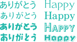 フォント：101書体