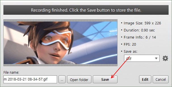ステップ2：形式を選択して保存