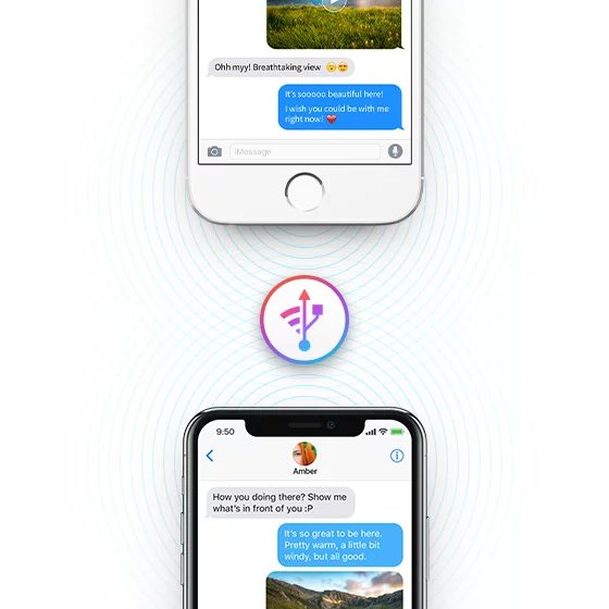 iPhone間でメッセージを転送