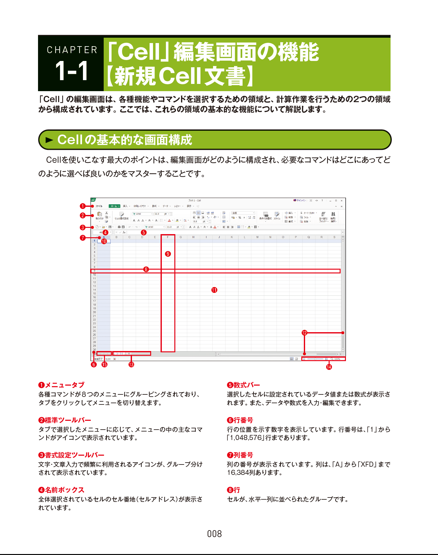 フルカラーガイドブックの収録内容例