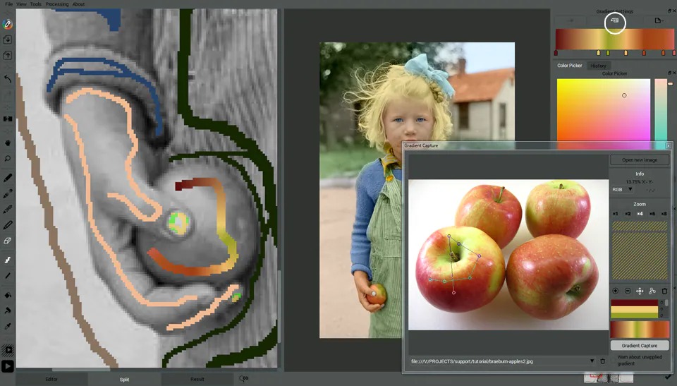 別の写真から、使いたい色を抽出