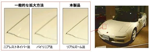 引き伸ばしてもキレイ