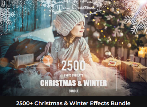 2,500以上のクリスマスと冬のエフェクトバンドル