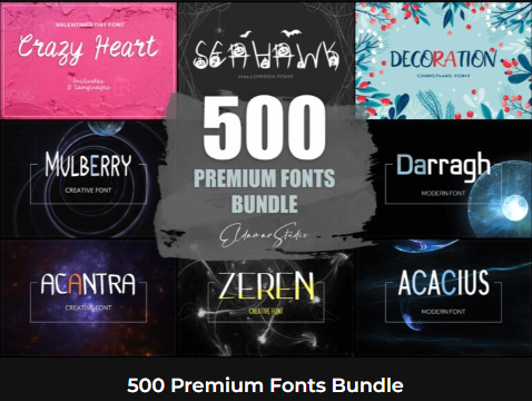 500プレミアムフォントバンドル