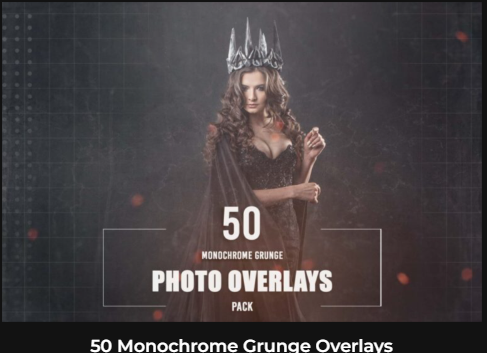 50種類のモノクロのオーバーレイ