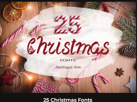 25のクリスマスフォント