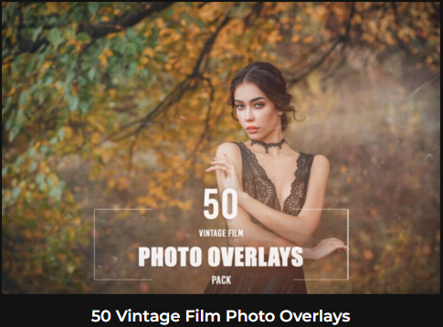 50 種類ビンテージフィルムフォトオーバーレイ