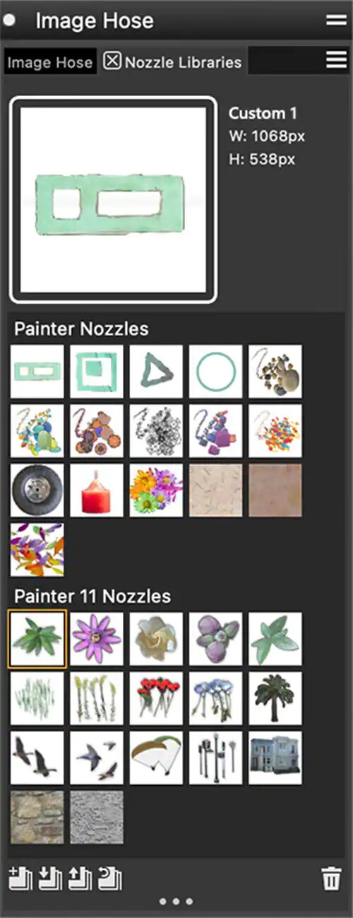 Painterのユニークな機能の画面