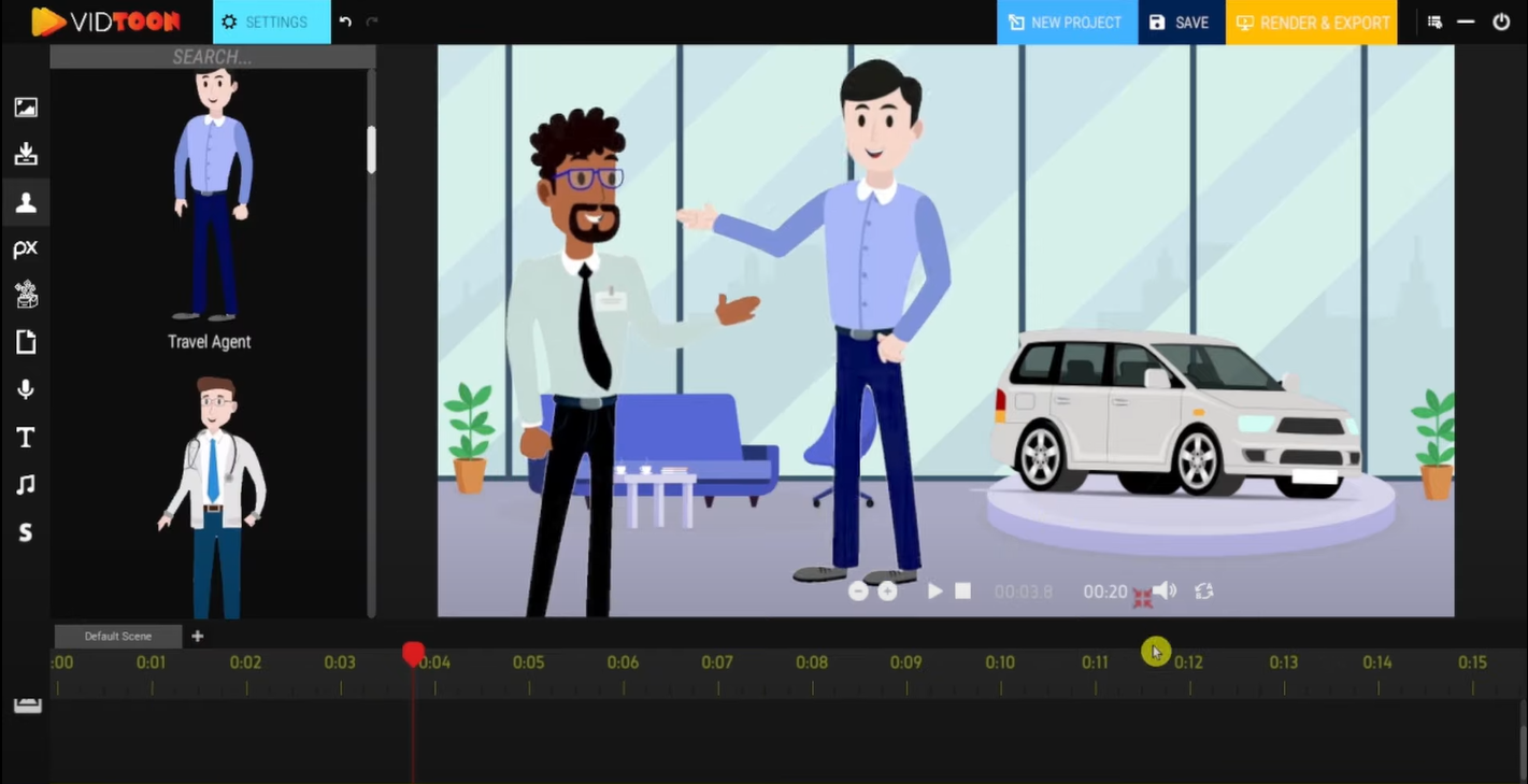 2.キャラクターを選択
