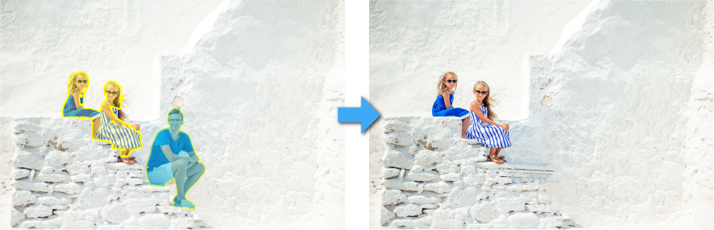 神ワザ4／人物を丸ごと認識して消去