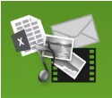 Excel、写真、メールなどのイラスト