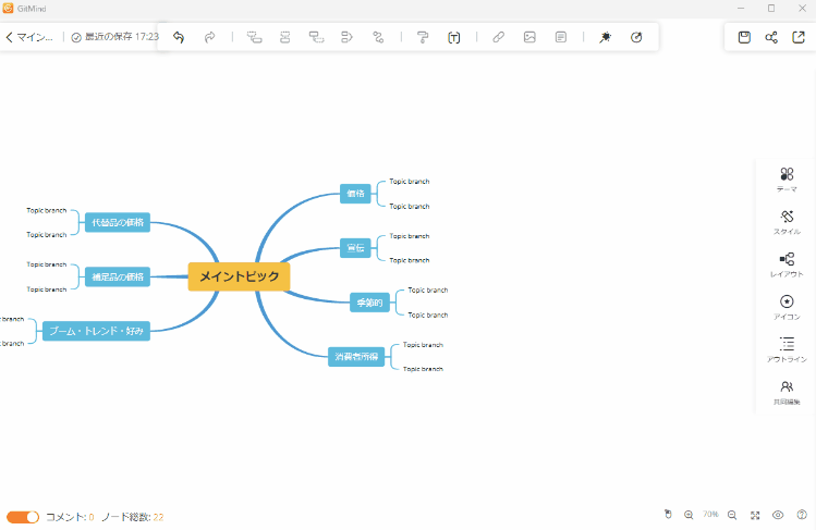 ワンクリックでデザイン変更できる