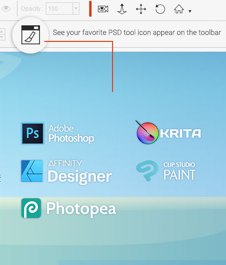 PSDやSVG形式のインポート／エクスポート