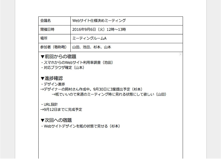 ③議事録の作成時間を大幅に短縮することができます。