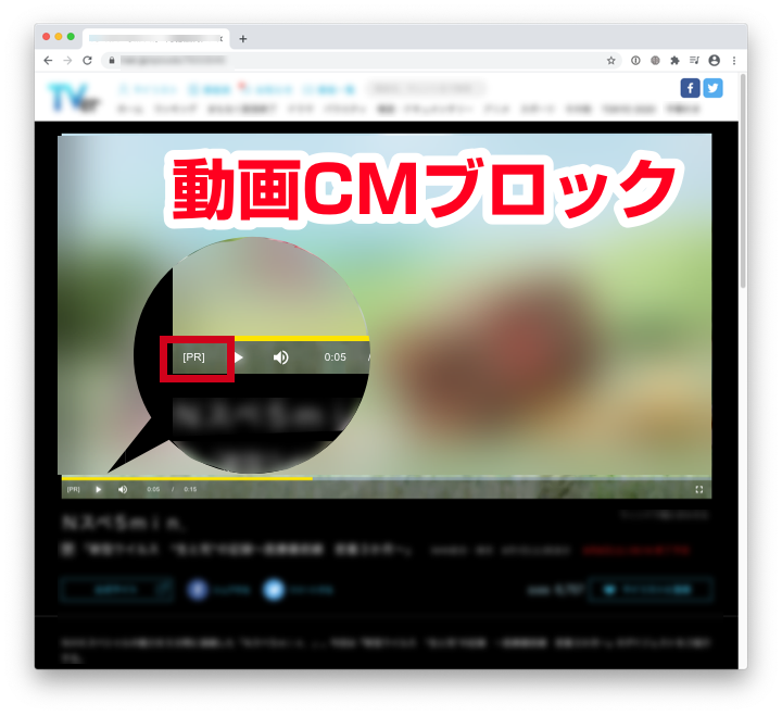 TVの見逃し配信のCMもブロック（ Windows / Mac / Android / iOS ）