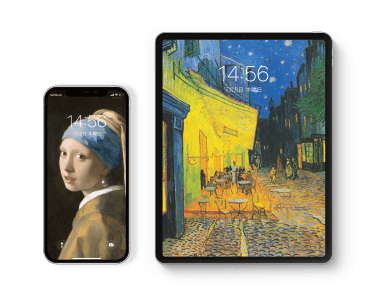 スマホやタブレットの待受にも