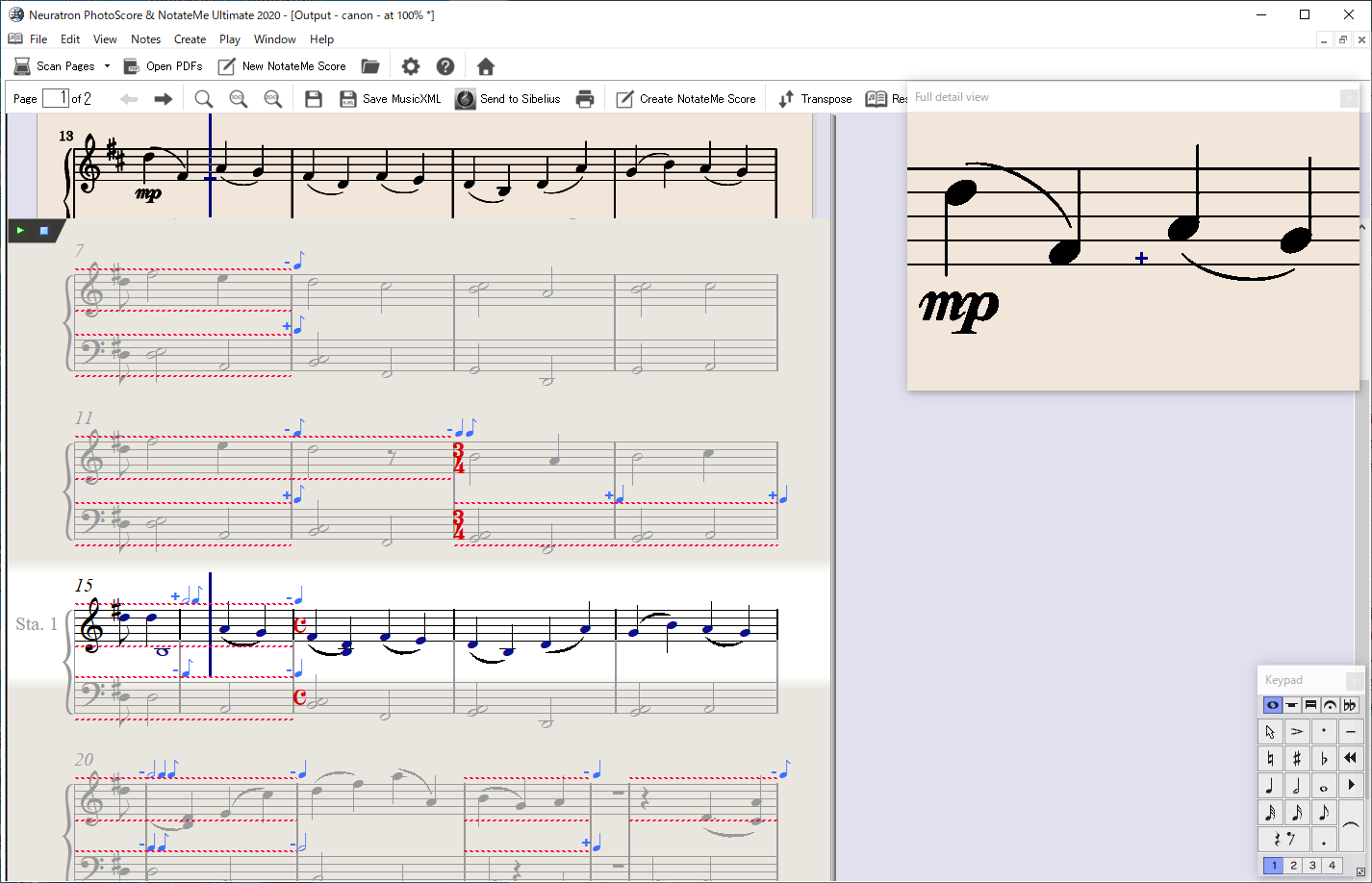 さまざまな楽譜をスキャンできる