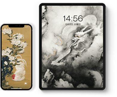 スマホやタブレットの待受にも