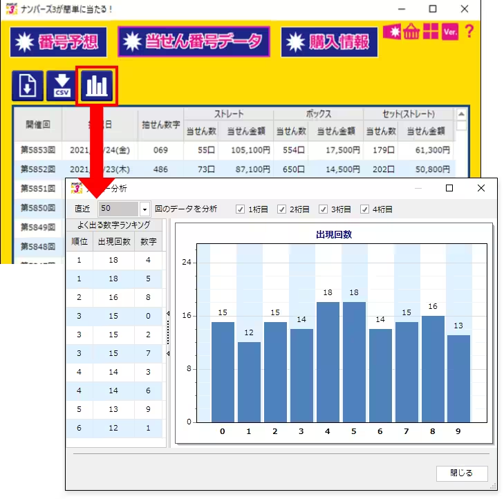 当選番号データを自動でダウンロード