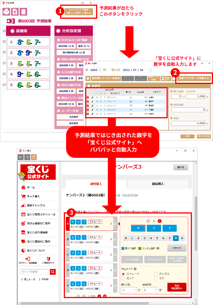 宝くじ公式サイトでそのまま購入できる