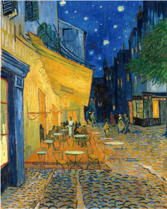 「夜のカフェテラス」