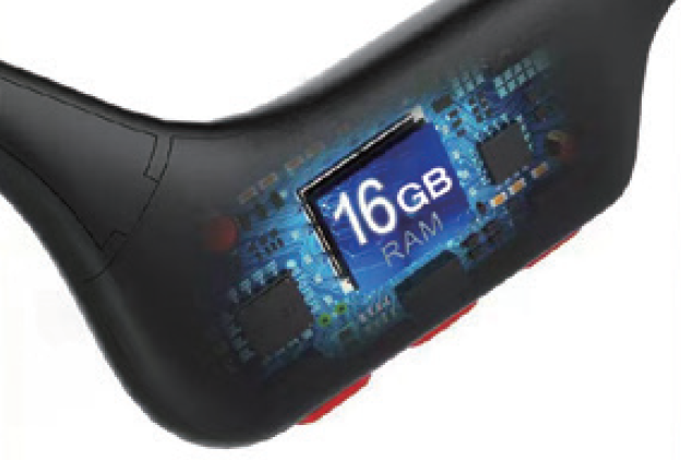 大容量16GBのメモリ内蔵