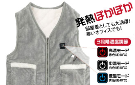 3段階の温度調節