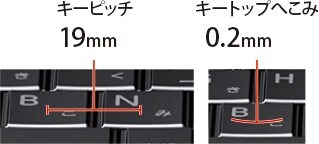 入力も快適なキーボード