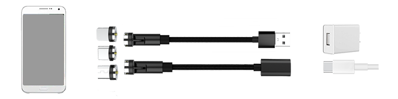 1本のケーブルでLightning/Type-C/MicroUSBの全てに充電できる