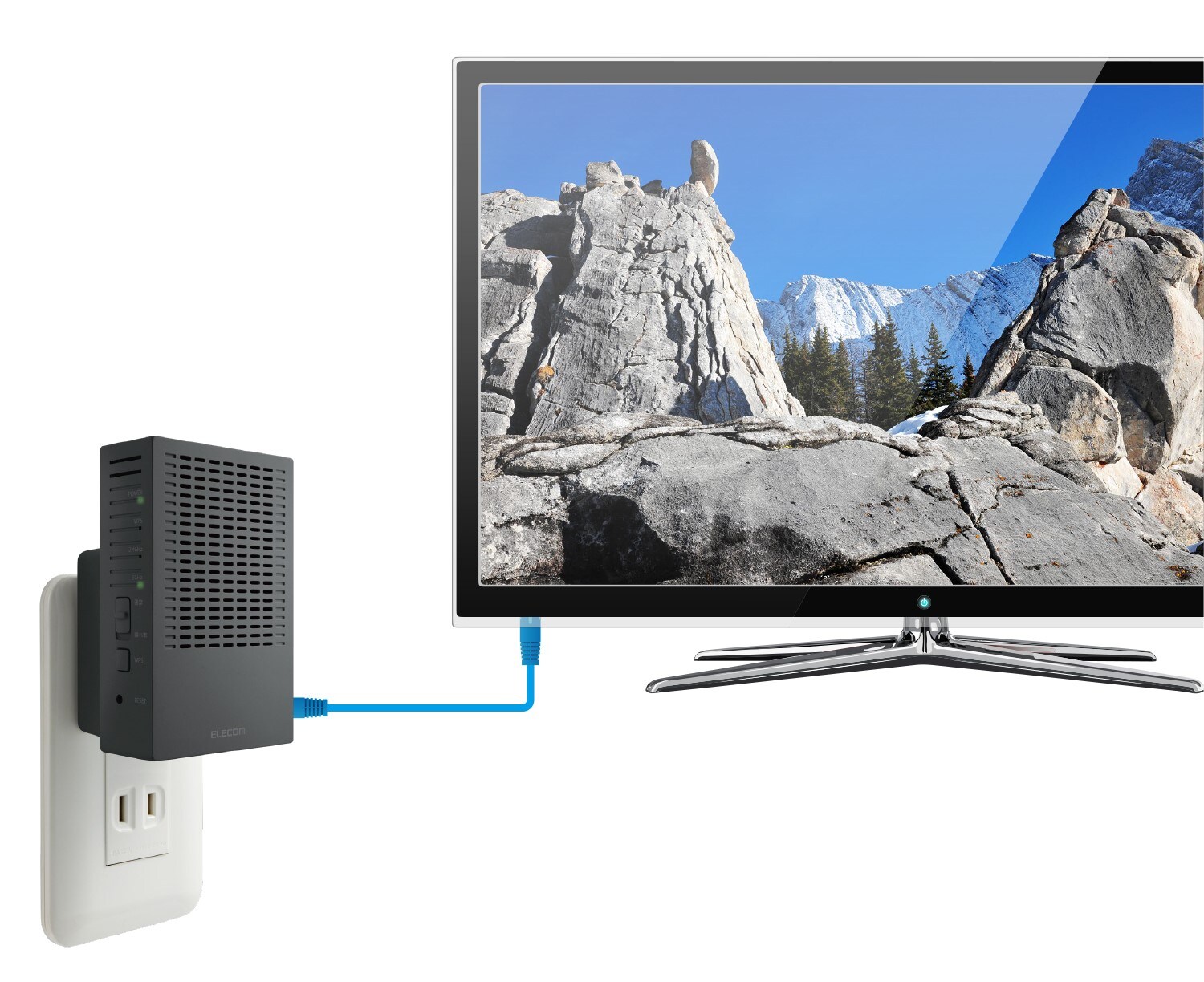 お手持ちの有線機器をWi-Fi化「イーサーネットコンバーター」