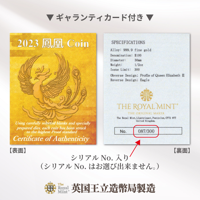 1/2オンス金貨　セット内容