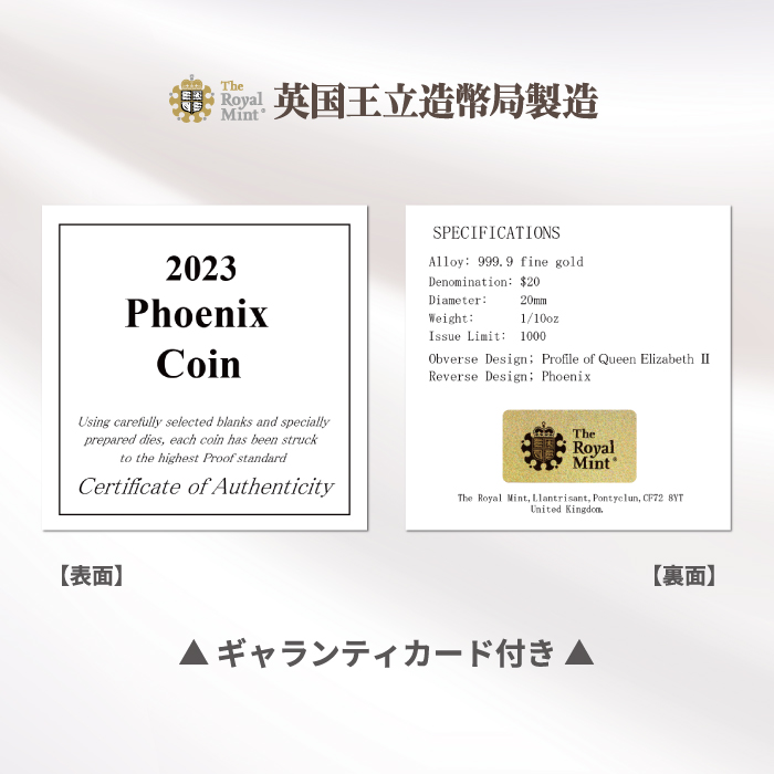 1/10オンス金貨　セット内容