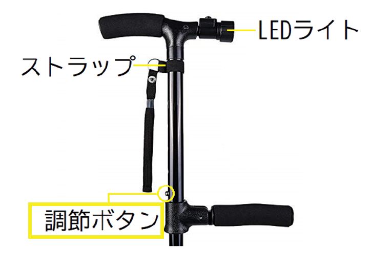 4段階に高さ調節できる
