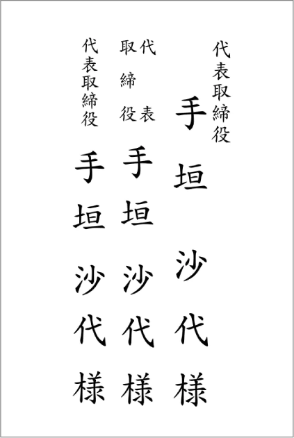 役職の配置はお好みで