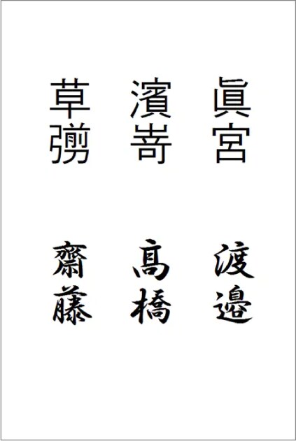 難しい漢字も正しく表示の画像